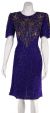 Knee Length Half Sleeves Cocktail Dress in Royal/Gold